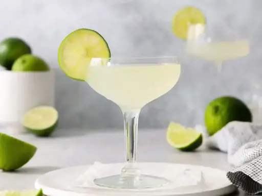 Orzeźwiający drink daiquiri z limonką, idealny na letnie popołudnie.