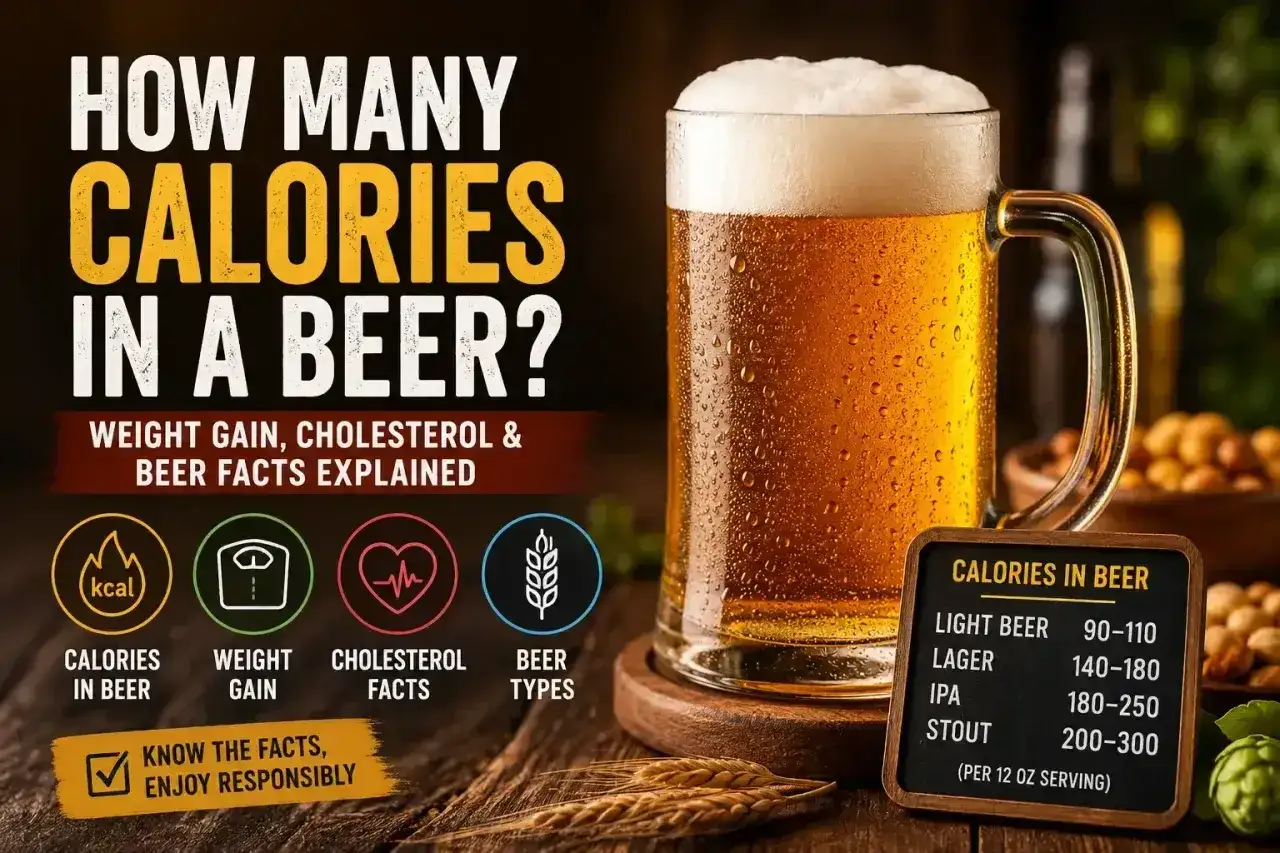 Ile kalorii ma 0,5 l piwa? Na tablicy podano kaloryczność różnych piw, np. lager ma 140-180 kcal na 12 oz.